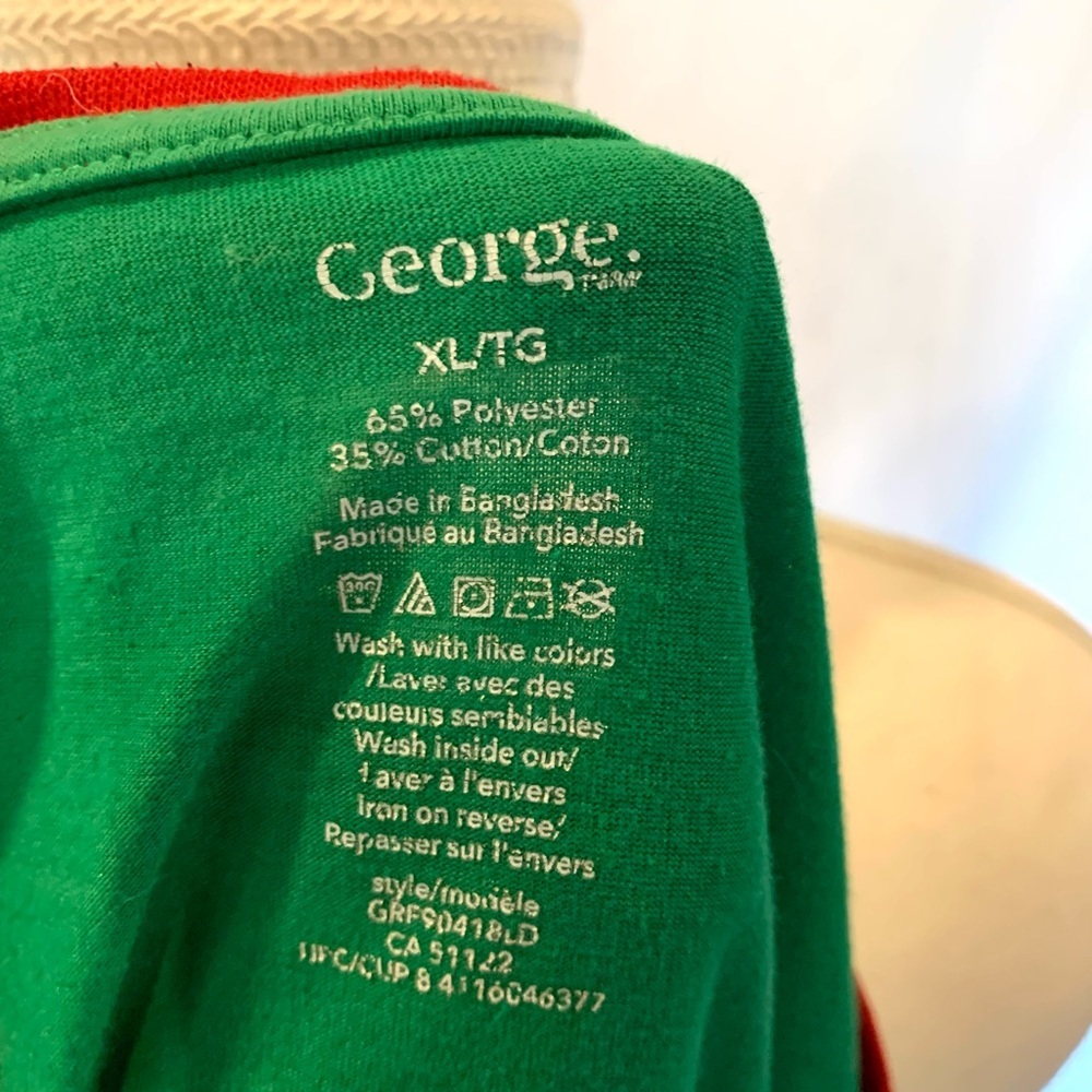 George Cotton Funny Christmas Graphic‎ T-Shirt Green XL - Picture 5 of 5